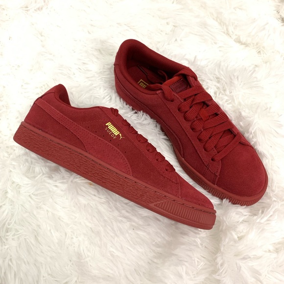 puma suede tonal red